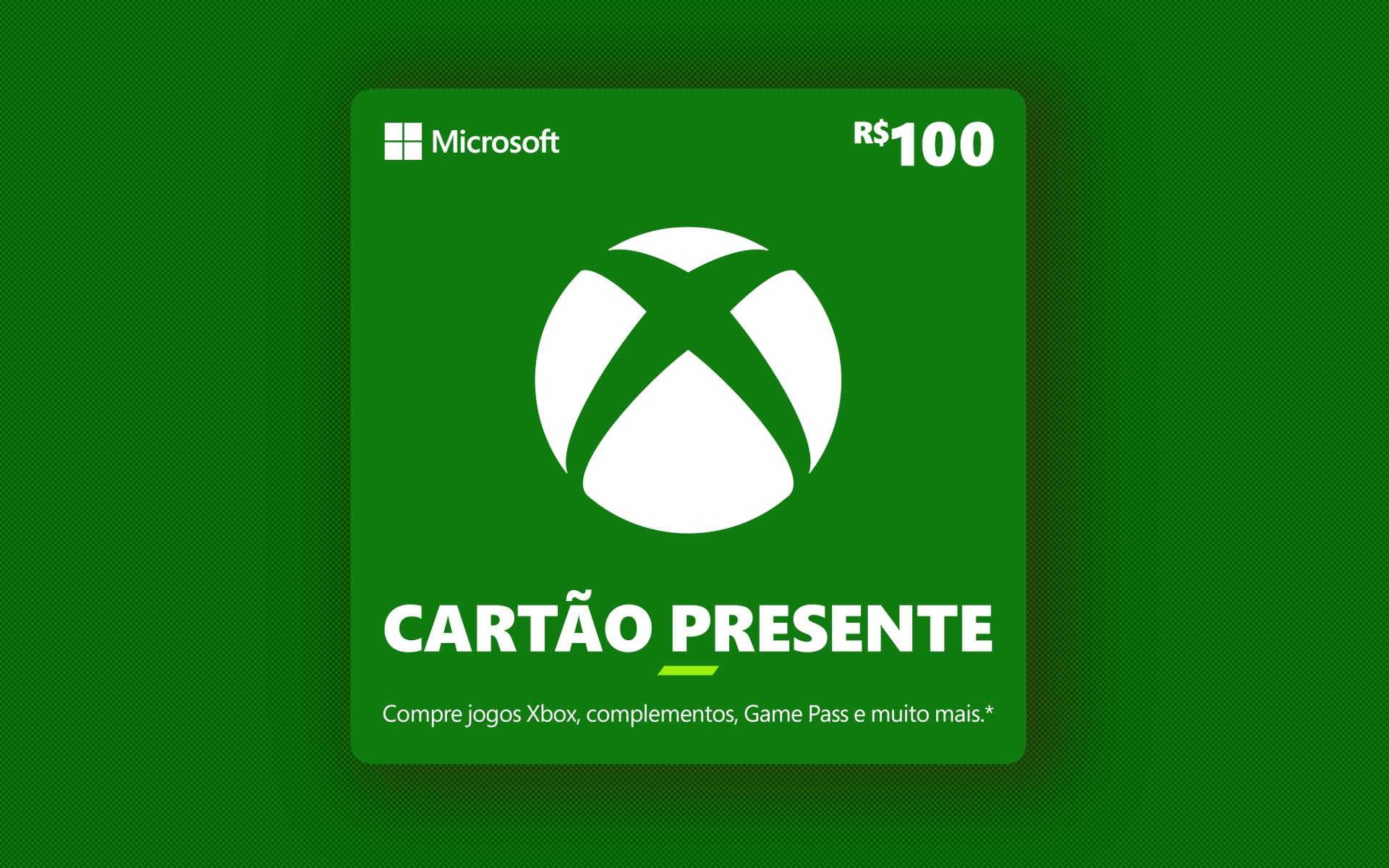 R$ 100 Gift Card Xbox - Cartão Presente Digital